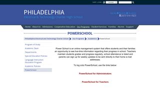 PowerSchool - Philadelphia Electrical and Technology Charter School