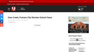Deer Creek, Putnam City Shorten School Years - News 9