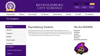 For Students - Reynoldsburg City Schools