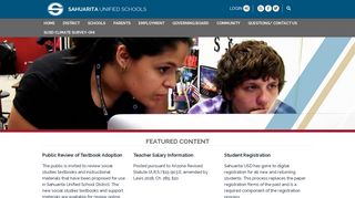 Sahuarita Unified School District The main website for SUSD