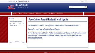 PowerSchool Parent/Student Portal Sign-in | Crawford - San Diego ...