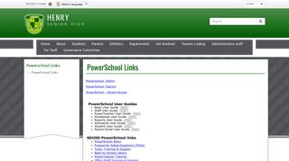 PowerSchool Links | Henry - San Diego Unified School District
