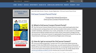 OnCouse Connect Parent Portal - Sayreville Public Schools