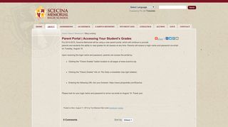 Parent Portal | Accessing Your Student's Grades - Scecina Memorial ...