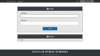 Login - Santa Fe Public Schools
