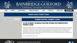 Power School Parent Login - Bainbridge-Guilford