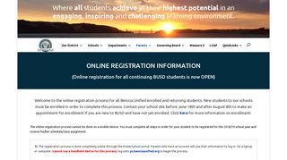 Online Registration for Students | Benicia Unified School District