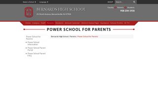 Power School for Parents - Bernards High School