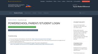 PowerSchool Login - Washington County School District