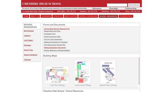 SCHOOL RESOURCES - Cheshire High School - Google Sites