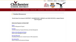 Student Resources - Chichester School District