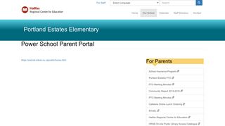 Power School Parent Portal | Portland Estates Elementary