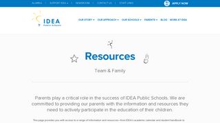 Resources - IDEA Public Schools