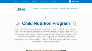 Child Nutrition Program - IDEA Public Schools