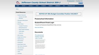 Powerschool Information | Jefferson County School District 509-J