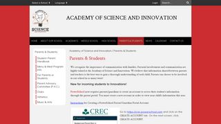 Parents & Students - Academy of Science and Innovation