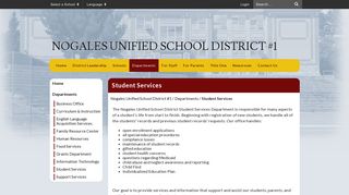 Student Services - Nogales Unified School District #1