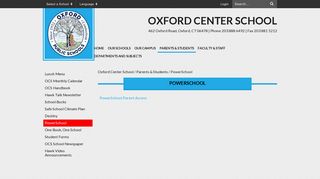 PowerSchool - Oxford Center School - Oxford Public Schools