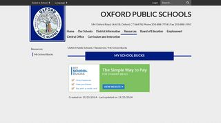 My School Bucks - Oxford Public Schools