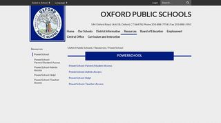 PowerSchool - Oxford Public Schools