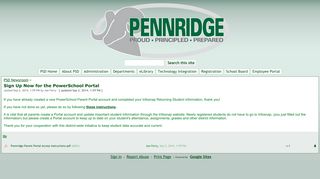 Sign Up Now for the PowerSchool Portal - The Pennridge School District