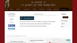 Academy of St. James - PowerSchool