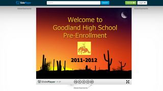 Welcome to Goodland High School Pre-Enrollment ppt download