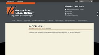 For Parents - Verona Area School District