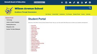 Student Portal - Wilson Avenue School