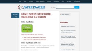 Sweetwater Union High School District | Infinite Campus Parent Portal ...