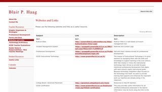 Websites and Links - Blair P. Haag - Google Sites