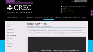 For Educators - Capitol Region Education Council