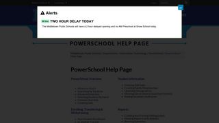 PowerSchool Help Page - Middletown Public Schools