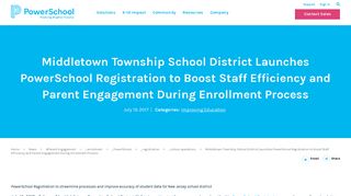 Middletown Township School District Launches PowerSchool ...