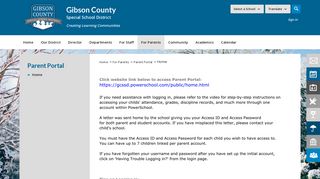 Parent Portal / Home - Gibson County Special School District