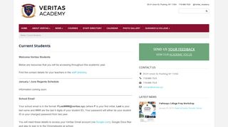 Current Students | Veritas Academy
