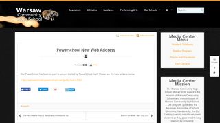Powerschool New Web Address - Warsaw Community High School