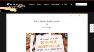 Online Registration Information - Warsaw Community High School
