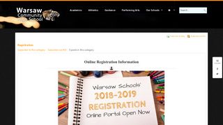 Registration - Warsaw Community High School