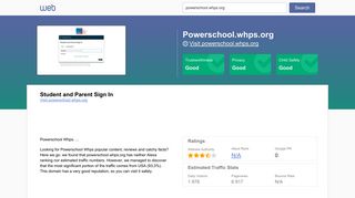 Everything on powerschool.whps.org. Student and Parent Sign In.