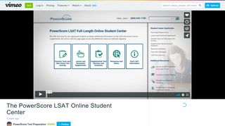 The PowerScore LSAT Online Student Center on Vimeo