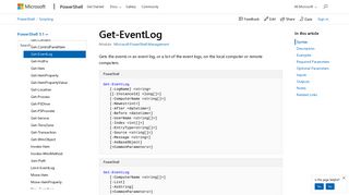 Get-EventLog - Microsoft Docs
