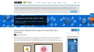 How to check Windows Event Logs with PowerShell (Get-EventLog)