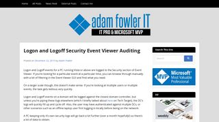 Logon and Logoff Security Event Viewer Auditing - AdamFowlerIT.com