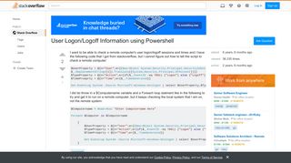 User Logon/Logoff Information using Powershell - Stack Overflow