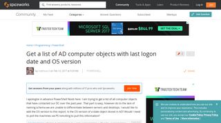 [SOLVED] Get a list of AD computer objects with last logon date ...