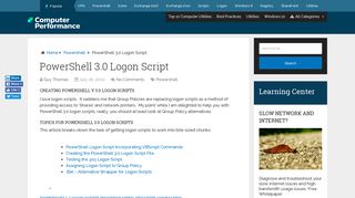 Windows PowerShell 3.0 Logon Script Examples | Creating Scripts