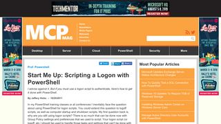 Start Me Up: Scripting a Logon with PowerShell -- Microsoft Certified ...
