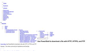 Use PowerShell to download a file with HTTP, HTTPS, and FTP ...