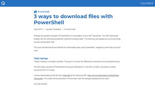 3 ways to download files with PowerShell - blog - Jourdan Templeton